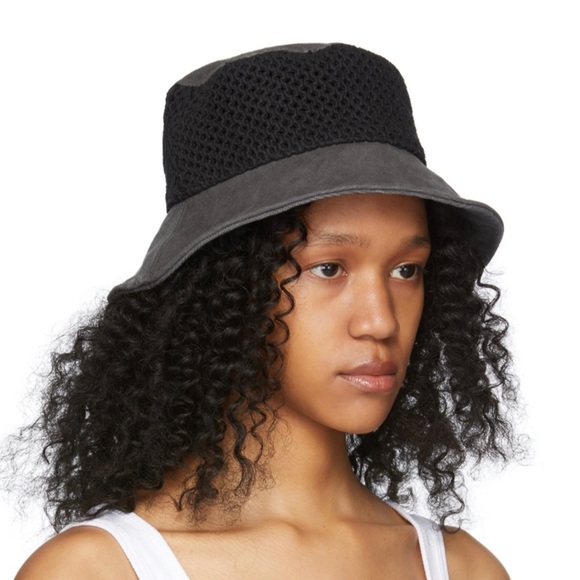 RAG & BONE Nando Mesh Bucket Hat in Black - Women’s One Size - NEW